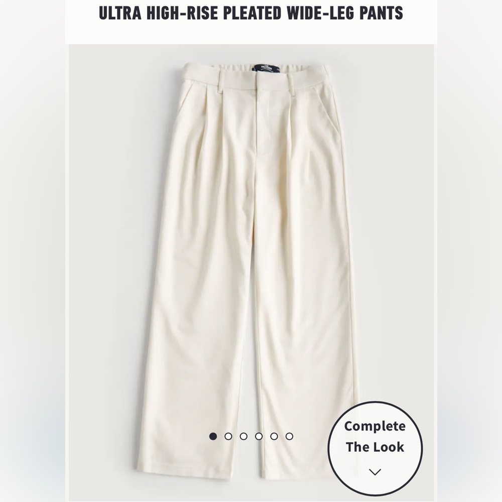 Hollister Ultra High Rise Pleated Wide Leg Pant